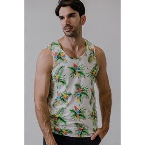 Broken Standard Hawaiian Parrots Men’s Tank Top SZ L